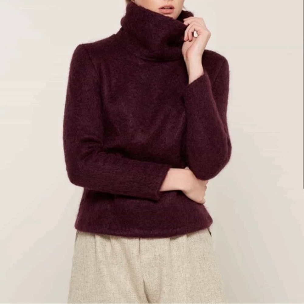 Ralph Lauren Plum Slouch Neck cowl neck long sleeve Sweater size large